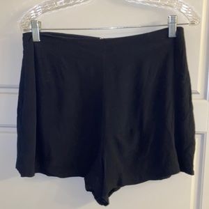 Black mid-waisted shorts